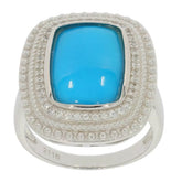 Sterling Silver Semi Mount Ring Setting Cushion CU 14X10mm - Syzjewelry